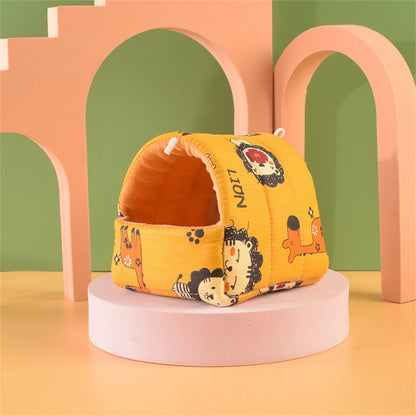 Pet Hamster Nest Plush Warm and Comfortable Winter Parrot Hammock Cave Cage Hut Tent Pet Supplies Bird Cage Parrot Accessories