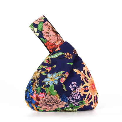 KOKOPEA Japanese Mini Portable Knot Wrist Bag Women Top Handle Bag Simple Purse Handbags Waterproof Shopping Bag Phone Key Pouch