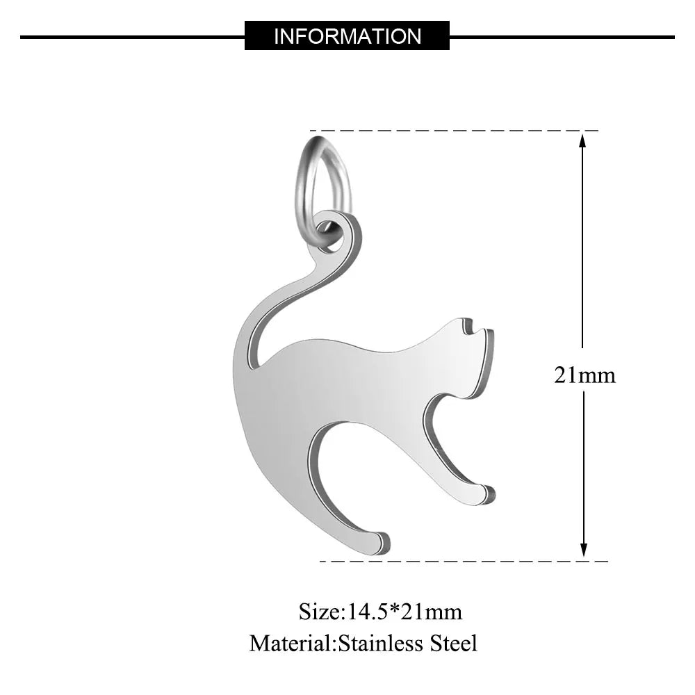 5pcs/lot 316 Stainless Steel Dog Paw Cat Animal Charm Wholesale Sun Om Connector Yoga Lotus Heart DIY