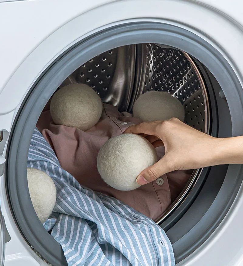 Wool Dryer Balls Reusable  Natural Fabric Softener Laundry Washing Machine Accessories Home Washing 4/5/6cm Fleece Dryer Balls