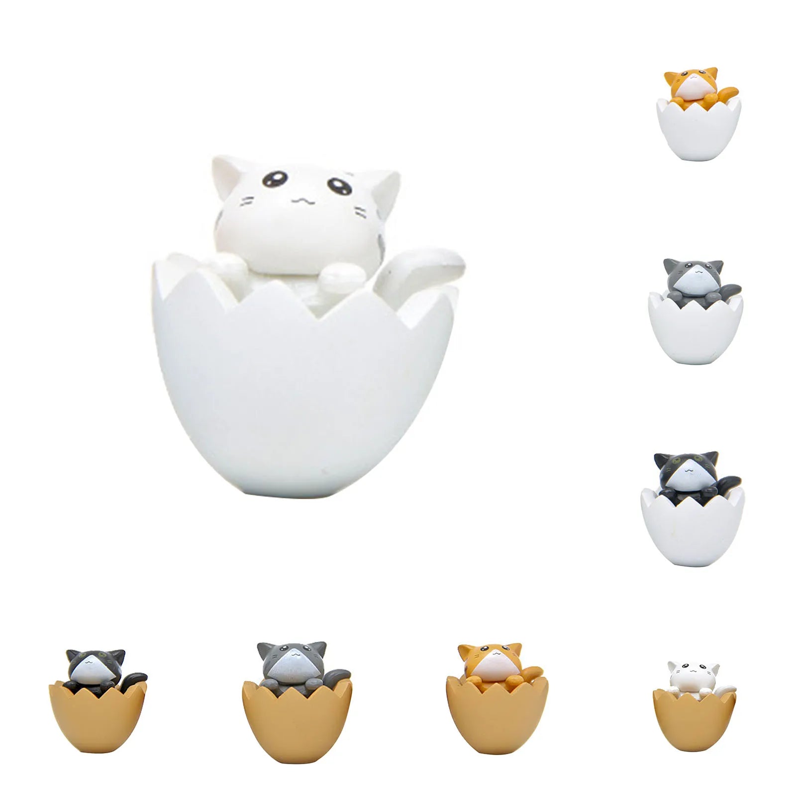 Cute Cat Ornaments Kawaii Bell Cat Animal Fairy Garden Figurines Accessories Home Decoration Desktop  Model Birthday Gift Gif