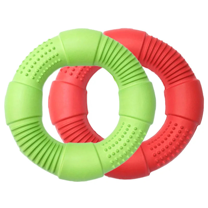 CAITEC Dog Toys Foam Ring Toy Soft Bite Ring Light Durable Floatable Bite Resistant Interactive Toy 3 Size for Choosing