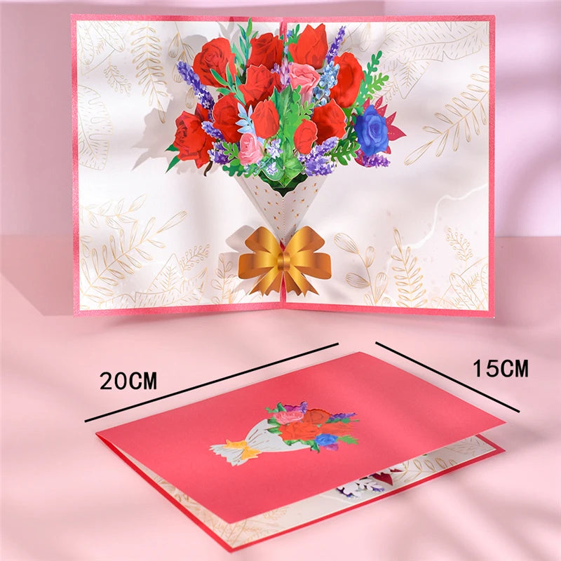 3D Cards Flowers Birthday Card Anniversary Maple Cherry Tree