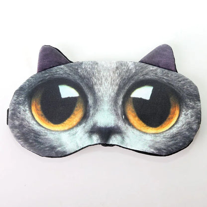1PCS 3D Sleeping Mask Cute Cartoon Cat Dog Sleeping Eye Mask Eyeshade Cover Soft Portable Animal Blindfold Eyepatch Eye Cover