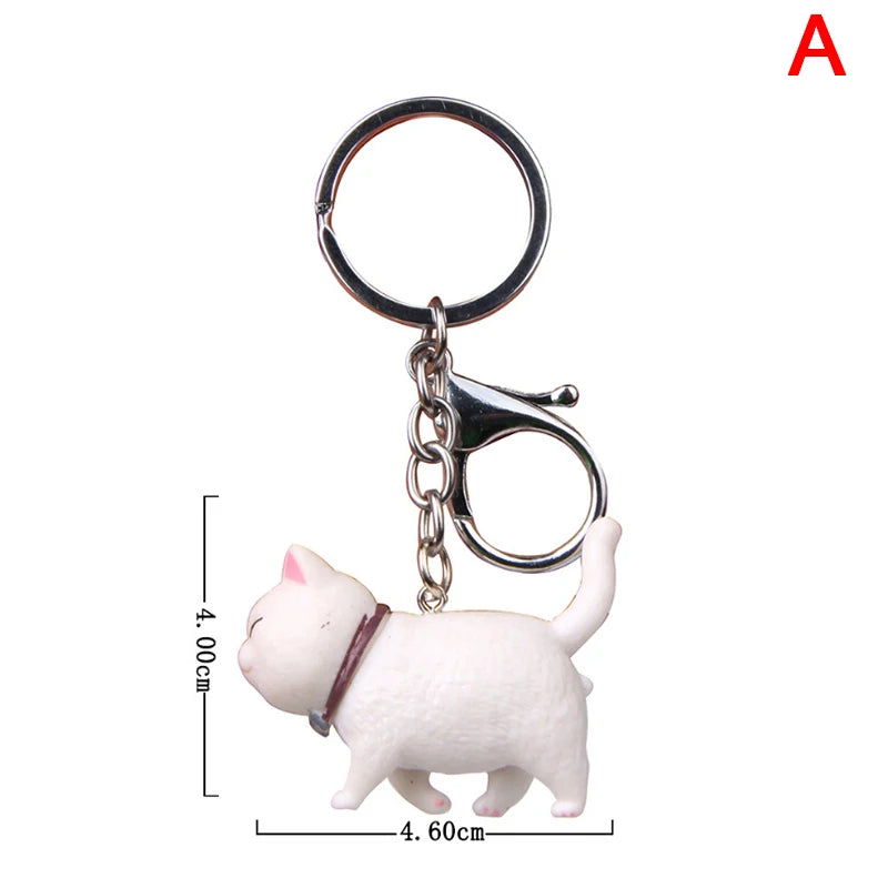 1Pc 10.5cm Cute Cartoon Cat Pendant Key Rings Kitten Cat Key Chain Shake Head Car Bag Keychains