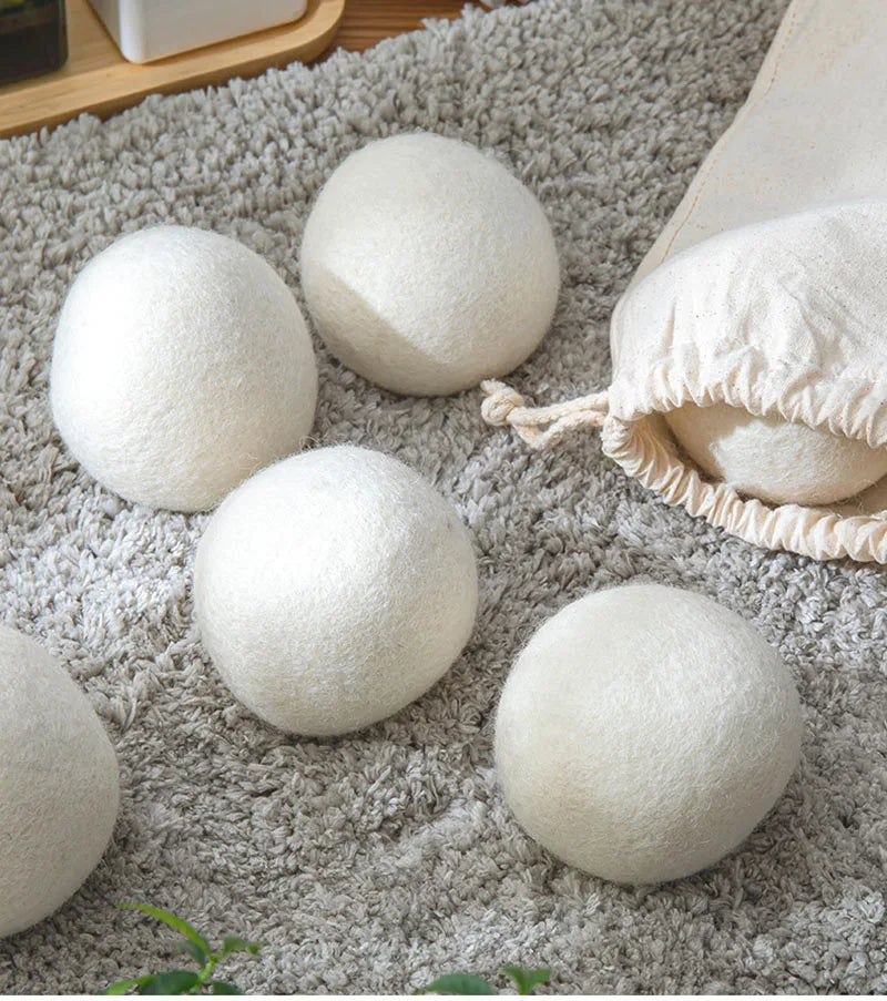 Wool Dryer Balls Reusable  Natural Fabric Softener Laundry Washing Machine Accessories Home Washing 4/5/6cm Fleece Dryer Balls