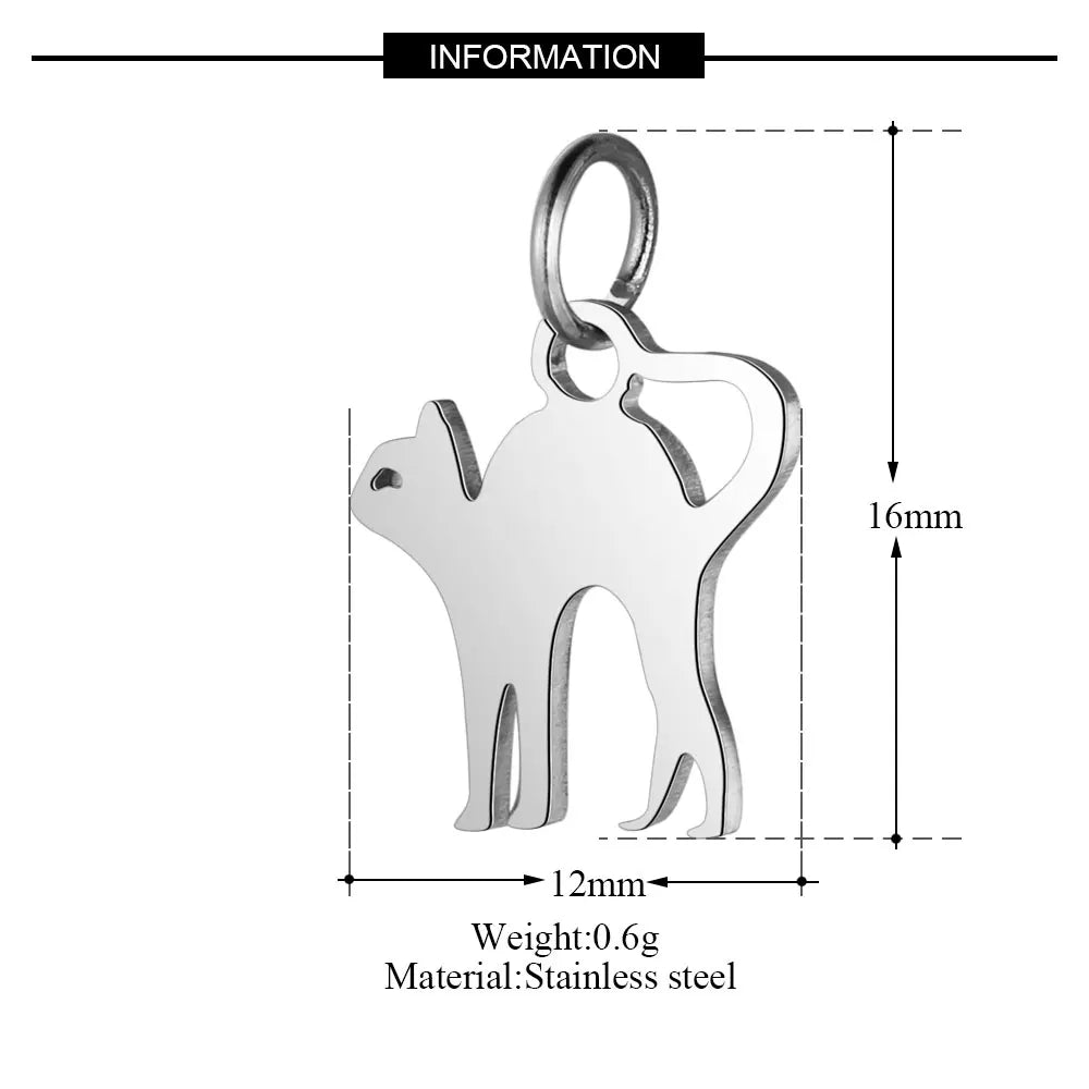 5pcs/lot 316 Stainless Steel Dog Paw Cat Animal Charm Wholesale Sun Om Connector Yoga Lotus Heart DIY