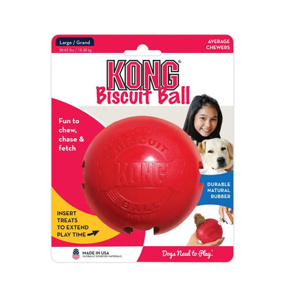 S-Size KONG Classic Biscuit Ball Dog Toy