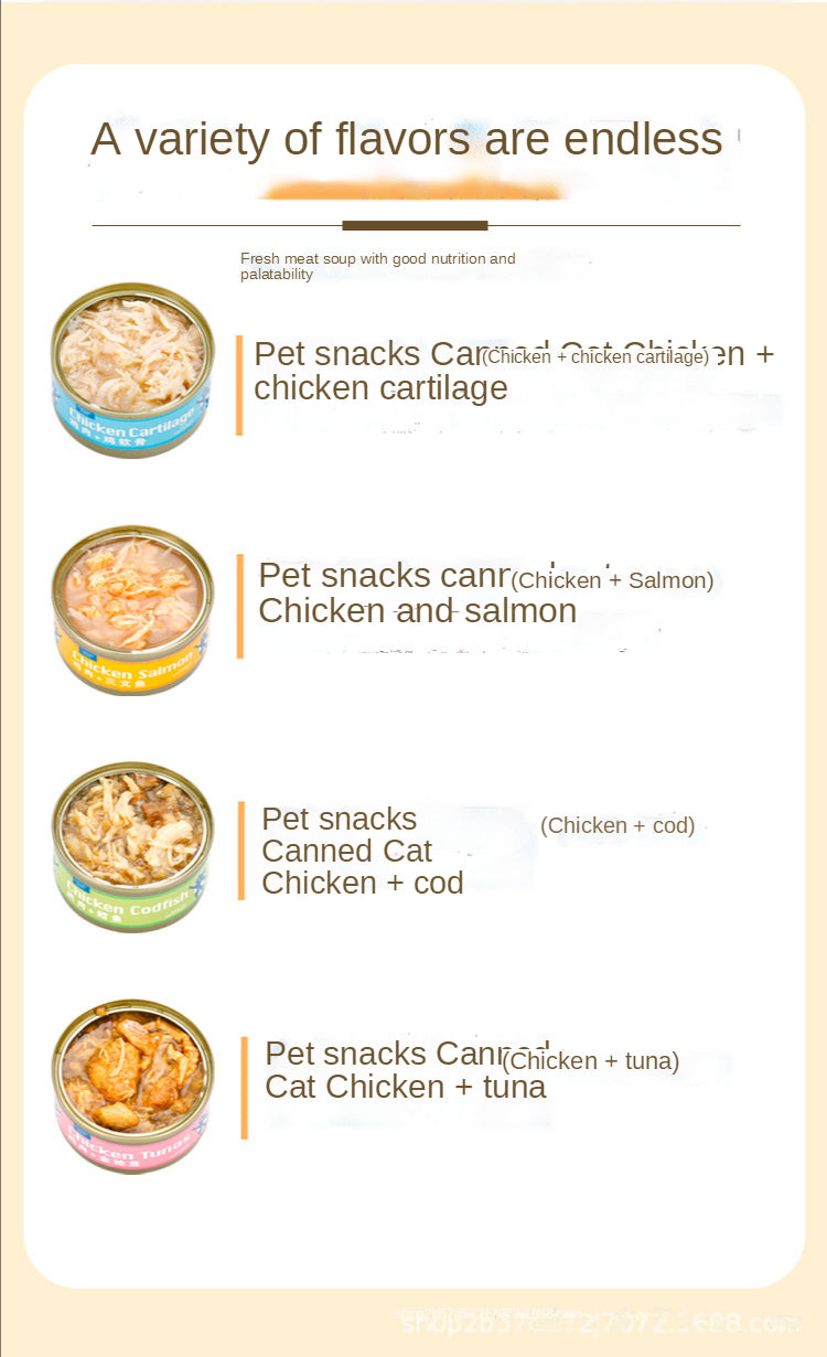 Canned cat white meat snack can cat snacks cat staple food young cat fat 170g cat wet food