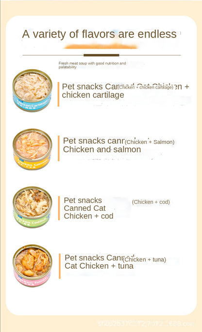 Canned cat white meat snack can cat snacks cat staple food young cat fat 170g cat wet food