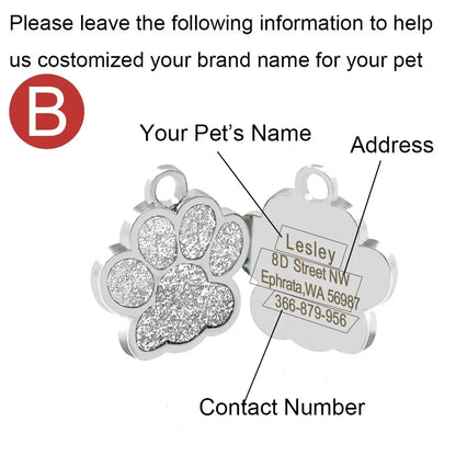 Personalized Dog Tag Stainless Steel Name Engraved ID Tags For Dog Collar Anti-Lost Pet Nameplate Pendant For Pitbull Labrador