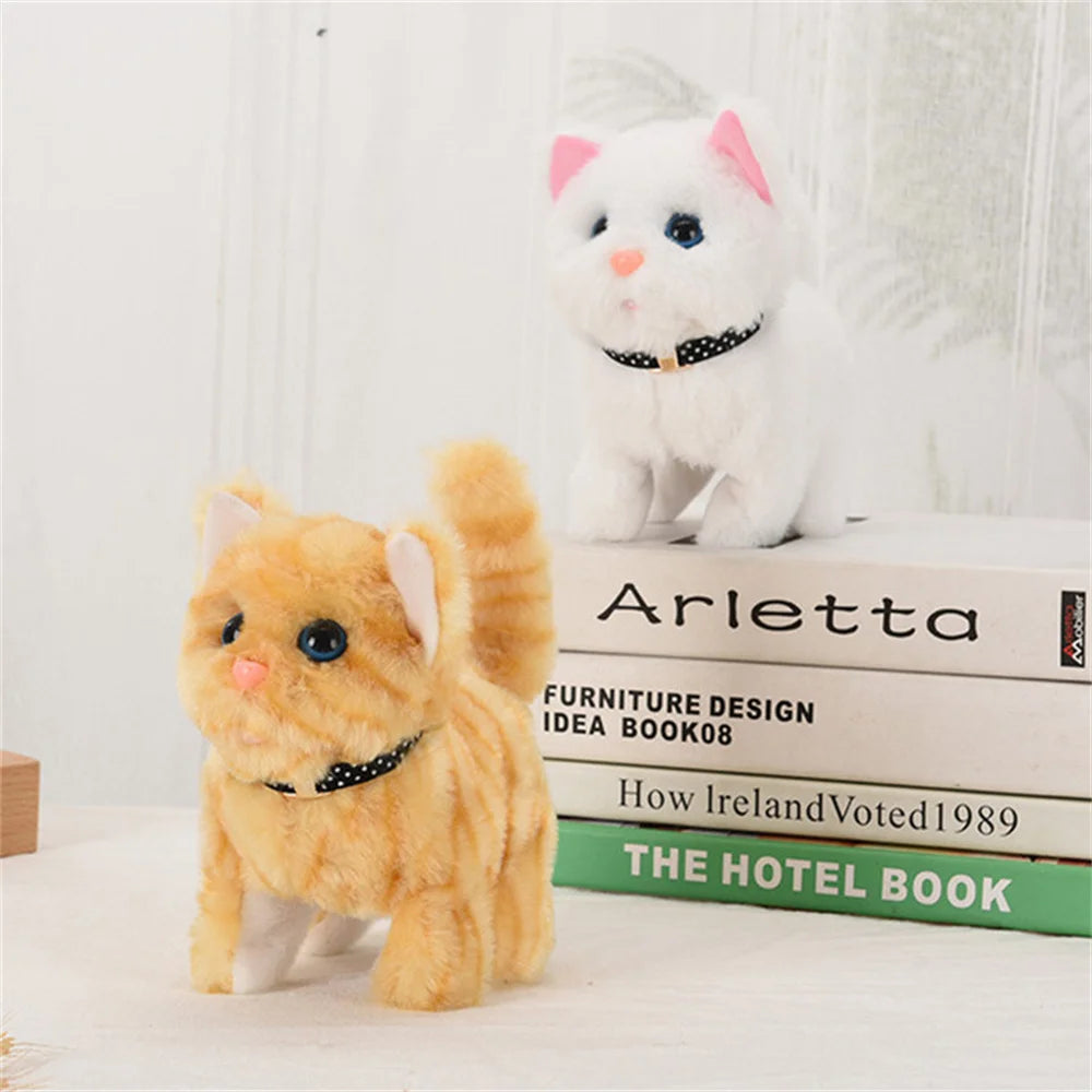 Electric Plush Kitten Toys That Can Walk Bark  Move And Simulate Delicate Plush Toys