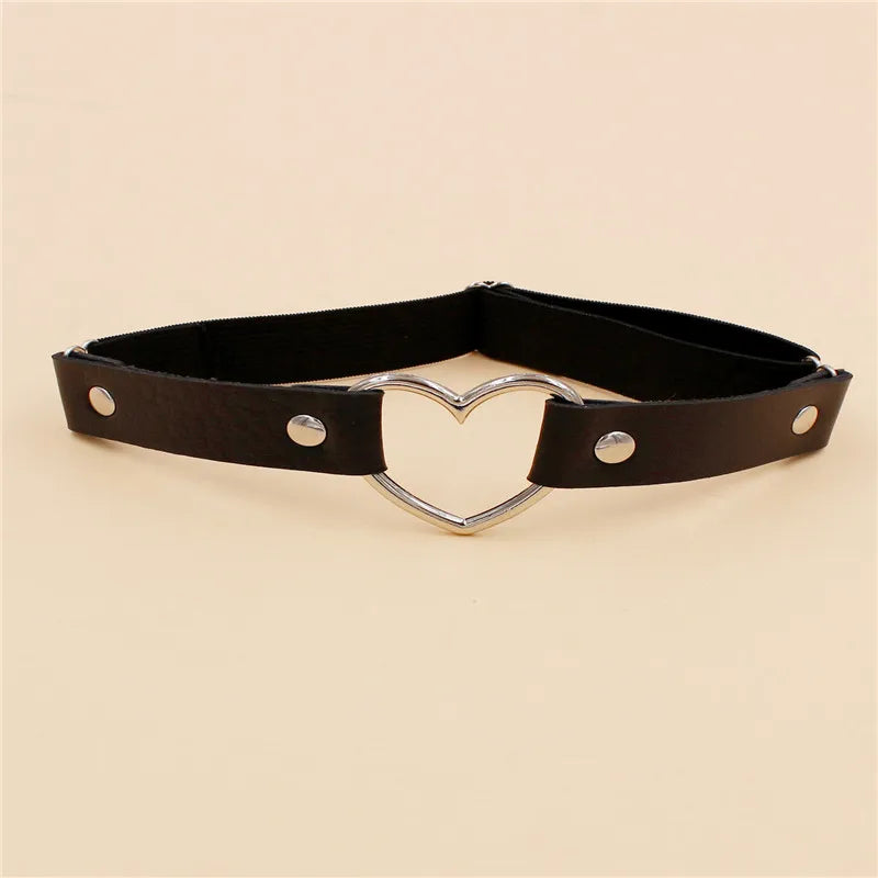 2022 Fashion Womens Sexy Elasticity Harness Heart Leg Chain Garter Belts Cosplay Spike High Quality Elastic Thigh Ring Garter