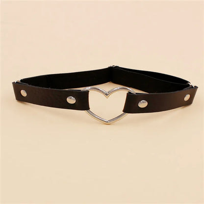 2022 Fashion Womens Sexy Elasticity Harness Heart Leg Chain Garter Belts Cosplay Spike High Quality Elastic Thigh Ring Garter