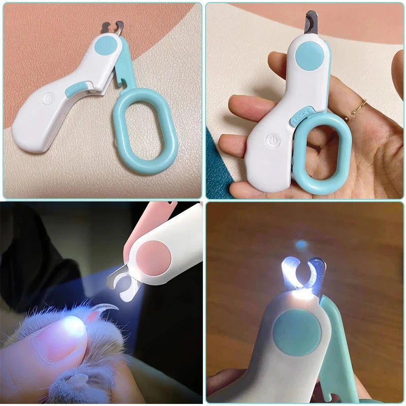 Professional Pet Nail Clipper LED Light Pet Nail Clipper Claw Grooming Scissors for Cats Small Dogs Scissors Cat  Accessories