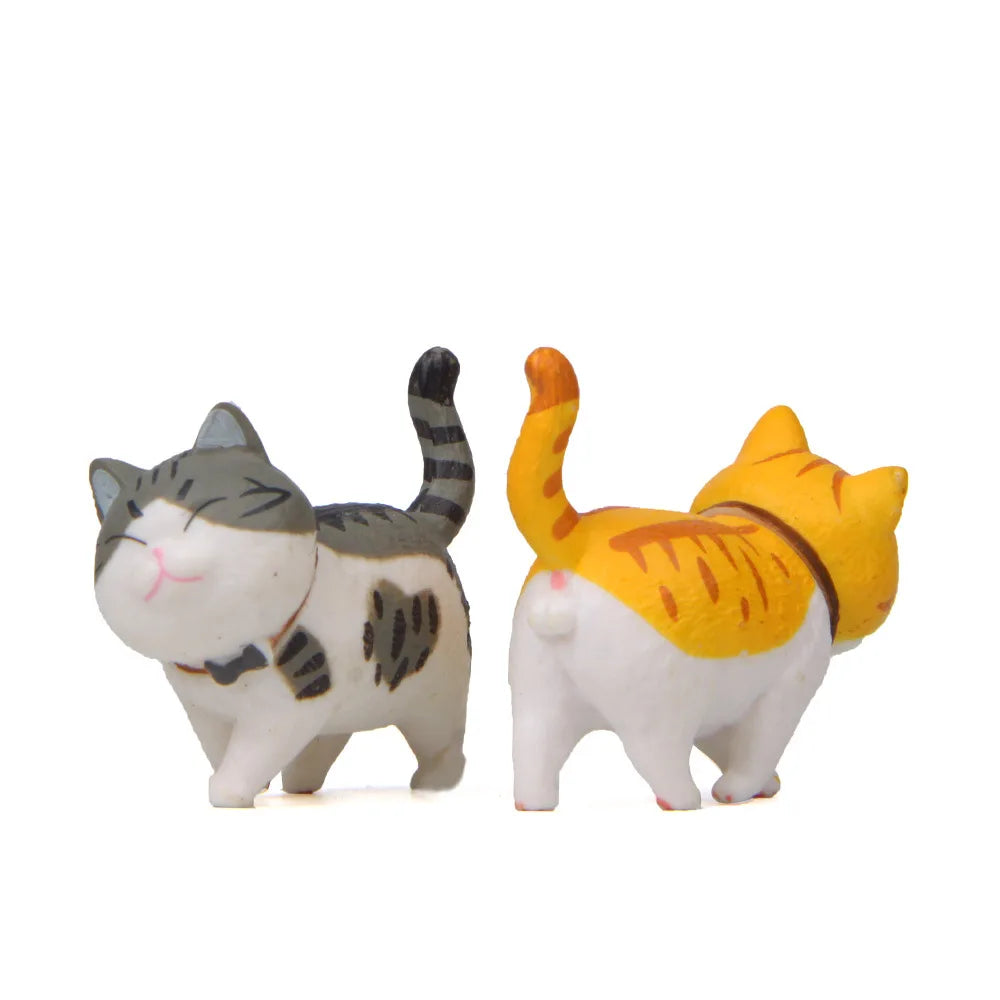 Cute Cat Ornaments Kawaii Bell Cat Animal Fairy Garden Figurines Accessories Home Decoration Desktop  Model Birthday Gift Gif