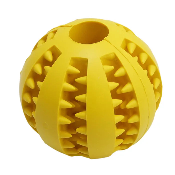 Dog Food Treat Feeder Funny Pet Interactive Rubber Ball Dogs Chew Toy Tooth Cleaning Ball Puppy Training Bite Resistant Toy Ball