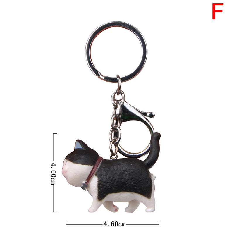 1Pc 10.5cm Cute Cartoon Cat Pendant Key Rings Kitten Cat Key Chain Shake Head Car Bag Keychains