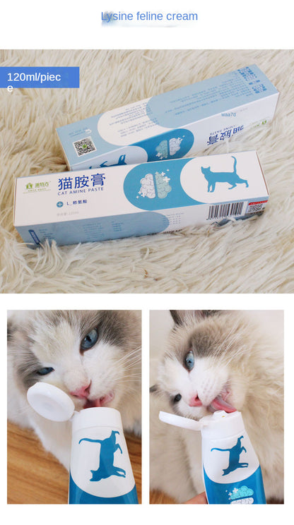 Cat hair cream 128g cat nutrition supplement into kitty reduce hair ball vomiting hair ball pet nutrition cream