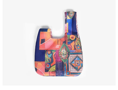 KOKOPEA Japanese Mini Portable Knot Wrist Bag Women Top Handle Bag Simple Purse Handbags Waterproof Shopping Bag Phone Key Pouch