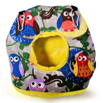 Round Plush Bird Nest for Pet Parrot, Winter Warm Hammock, Budgie Hanging Cave, Bird Cage, Doll House Decoration, Bird Supplies