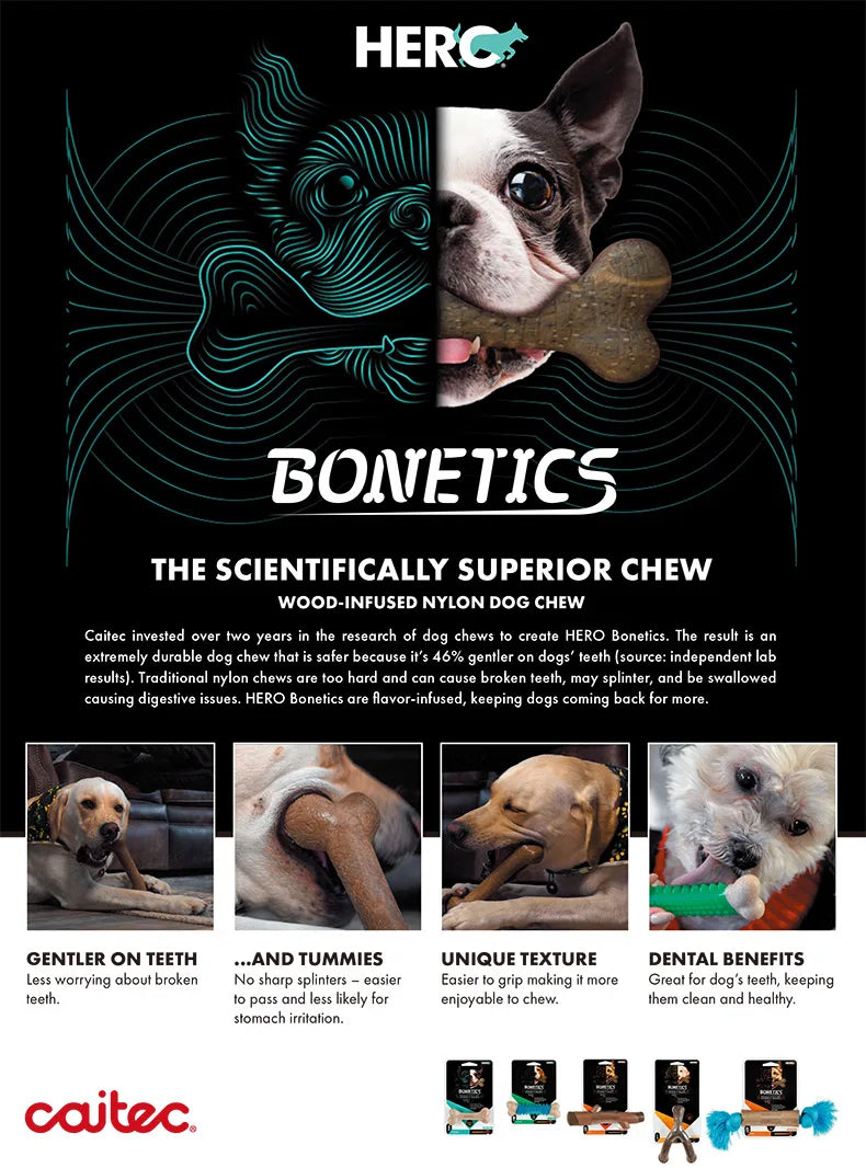 CAITEC Dog Toys Chewing Bone Toy Durable Bite Resistant Great for Tossing and Chasing Suitable for Small to Large Dogs