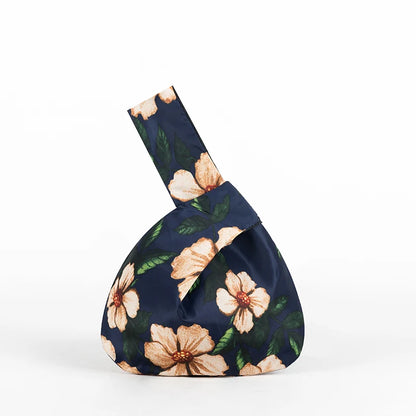 KOKOPEA Japanese Mini Portable Knot Wrist Bag Women Top Handle Bag Simple Purse Handbags Waterproof Shopping Bag Phone Key Pouch