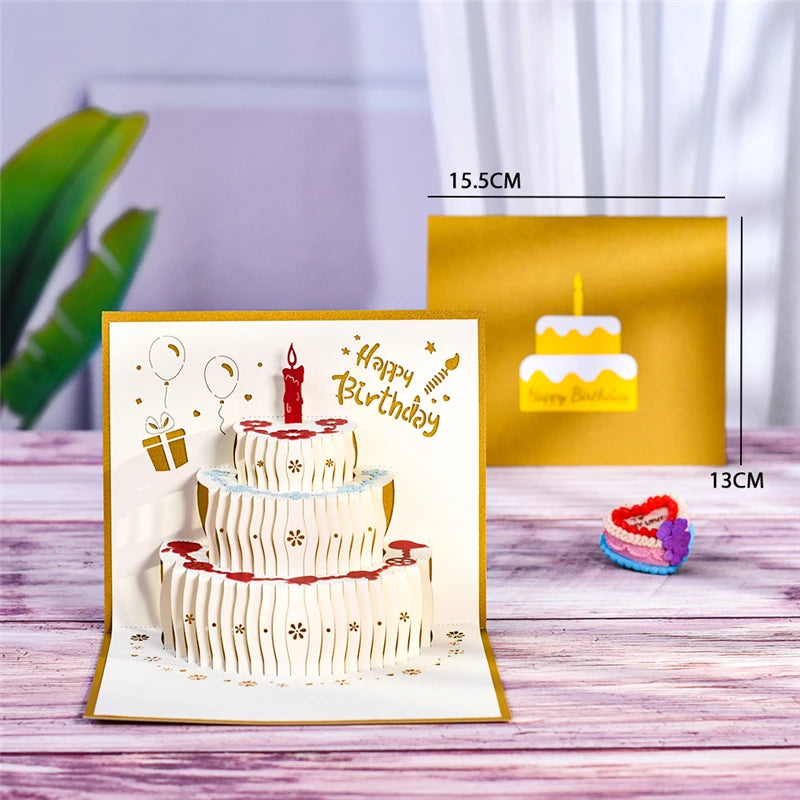 3D Cards Flowers Birthday Card Anniversary Maple Cherry Tree