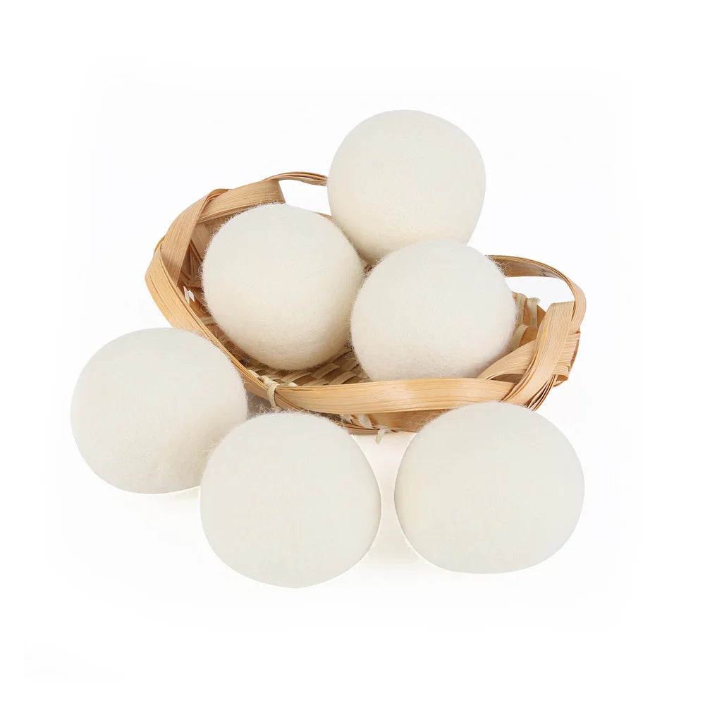 Wool Dryer Balls Reusable  Natural Fabric Softener Laundry Washing Machine Accessories Home Washing 4/5/6cm Fleece Dryer Balls