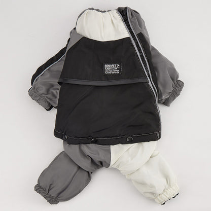 ペットの冬用カラーマッチングコットンパッド入り服犬用中型犬用大型犬用暖かくて快適