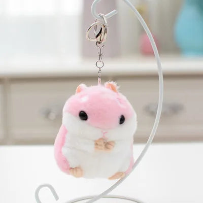 Plush Toys Animal Children toys key chain Stuffed 10cm Hamster pendant Kawaii Dolls Kids Child Christmas Gifts bag Doll For baby