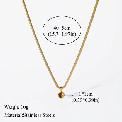 EILIECK 316L Stainless Steel Moon Pearl Zircon Puppy Pendant Necklace For Women Girl New Fashion Neck Chain Jewelry Gift Bijoux