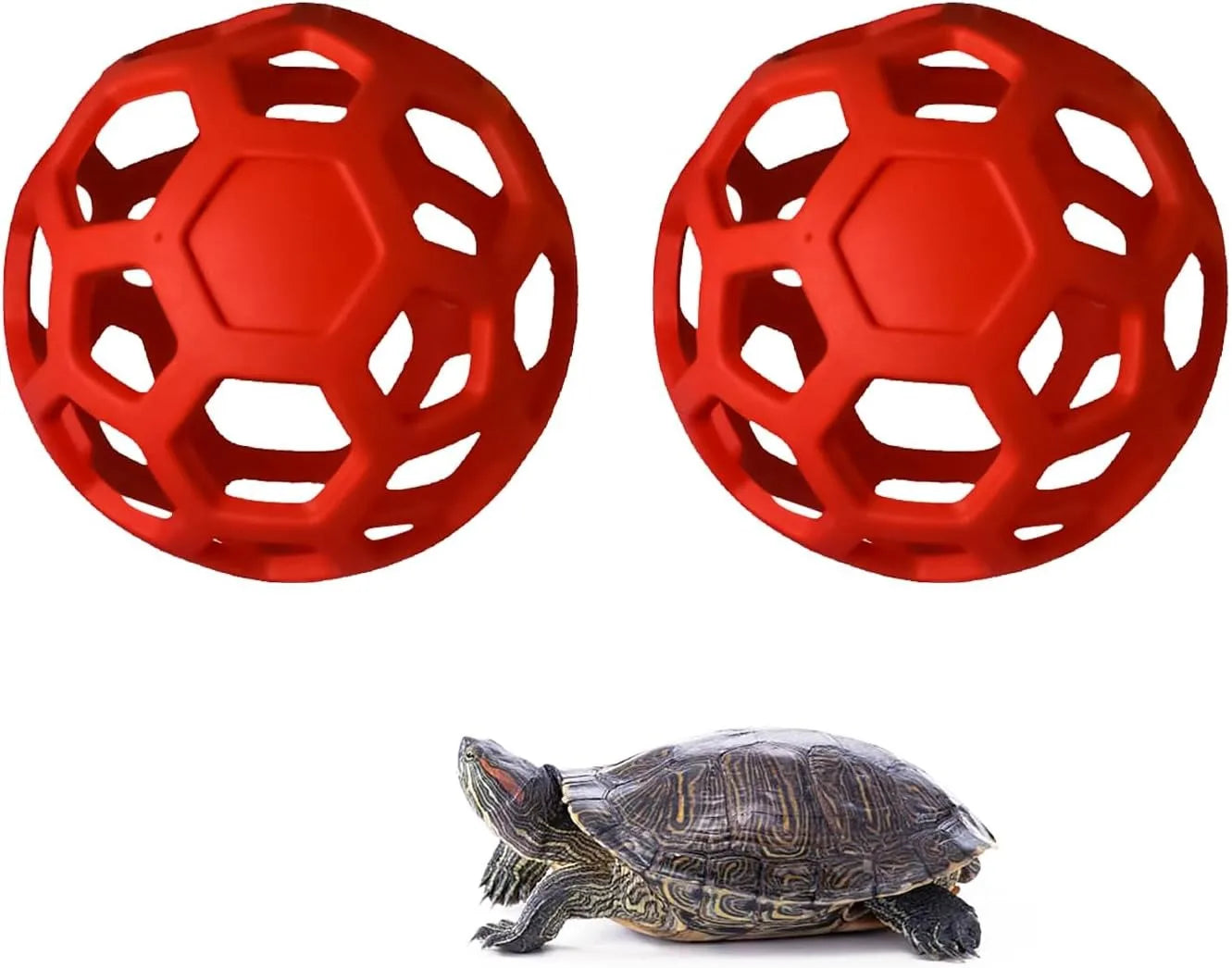 2Pcs Hanging Tortoise Treat Ball Vegetable Dispenser Hay Feeder Feeding Grass Ball for Tortoise Rabbit Guinea Pig Accessories