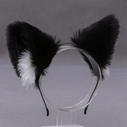 Fox Cat Ear Plush Hair Hoops Cosplay Fluffy Plush Hairband Headband Women Girl Masquerade Party Headwear Hair Accessories