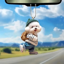 Dog Shaped Pendant Car Hanging Decoration Realistic Easy To Hang Acrylic Christmas Decoration Auto Rearview Mirror Ornament