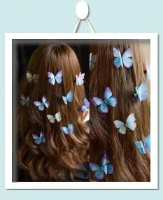 5PCS New Cute Princess Mesh Double-layer Butterfly Lovely Girls Hairpins Children Headwear Hairgrip Hair Clips Hair Accessories