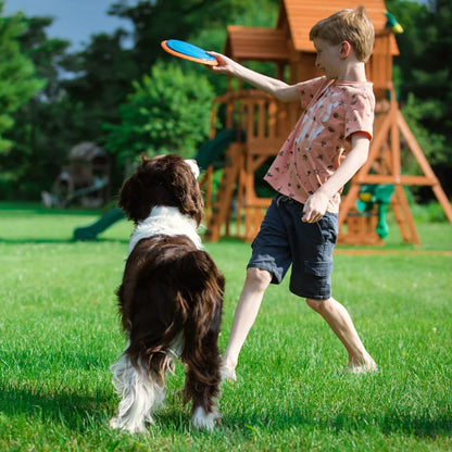 HERO Dog Toys Flying Disc Squeaky Interactive Dog Toy Suitable for Medium or Large Dogs