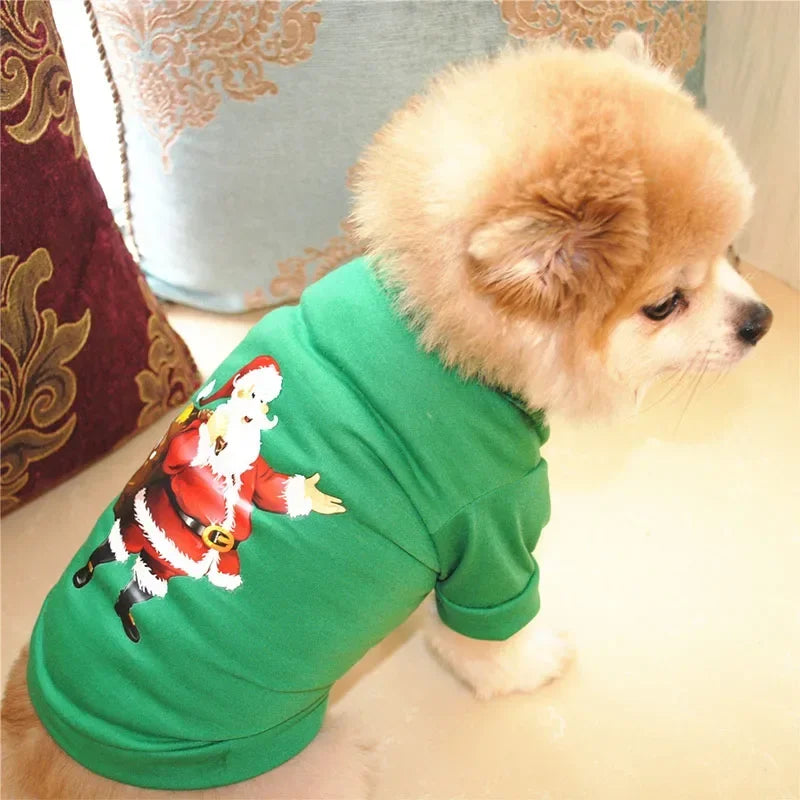 Christmas Dog Clothes New Year Pets Dogs Clothing For Small Medium Dogs Costume Chihuahua Pet Shirt Warm Dog Clothing Yorkshire