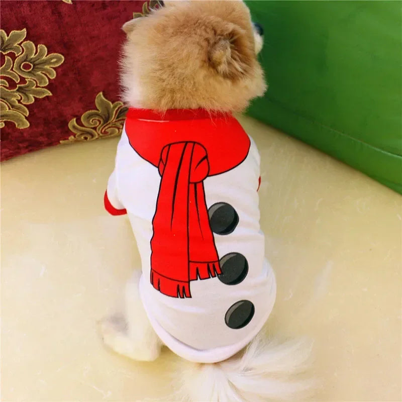 Christmas Dog Clothes New Year Pets Dogs Clothing For Small Medium Dogs Costume Chihuahua Pet Shirt Warm Dog Clothing Yorkshire