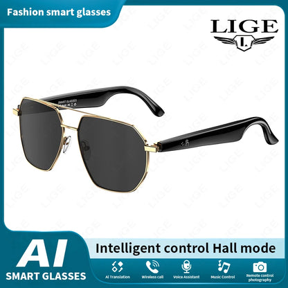 Smart Glasses Camera Remote Shoot Bluetooth Call Music Stereo Mic Men Touch Sunglasses AI Voice Assistant For Android IOS Phone