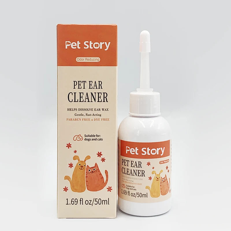 Pet Ear Drops For Cat Dog Ear Cleaner Removes Ear Mites Relieve Itching Pet Cleaning Supplies