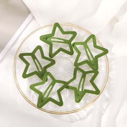 AWAYTR 5 Pcs Hollowed Star Hair Clips Star Snap Hairpins Sweet Headpiece Hair Barrettes Hair Accessories for Girls Dropship