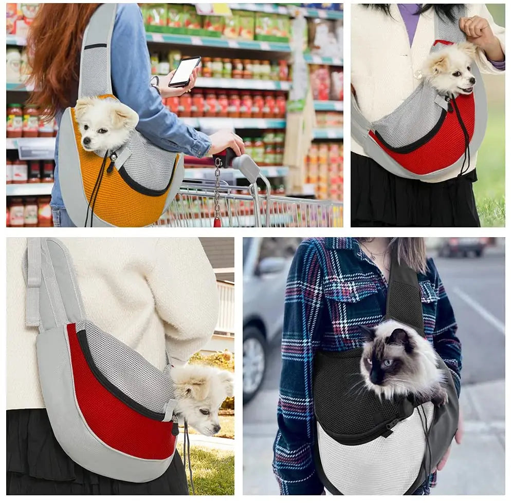 Pet Bag Portable dog Carrier Breathable Outdoor Travel cat Shoulder Bag Comfort Foldable dog carrier pet cat Cross-body Bags