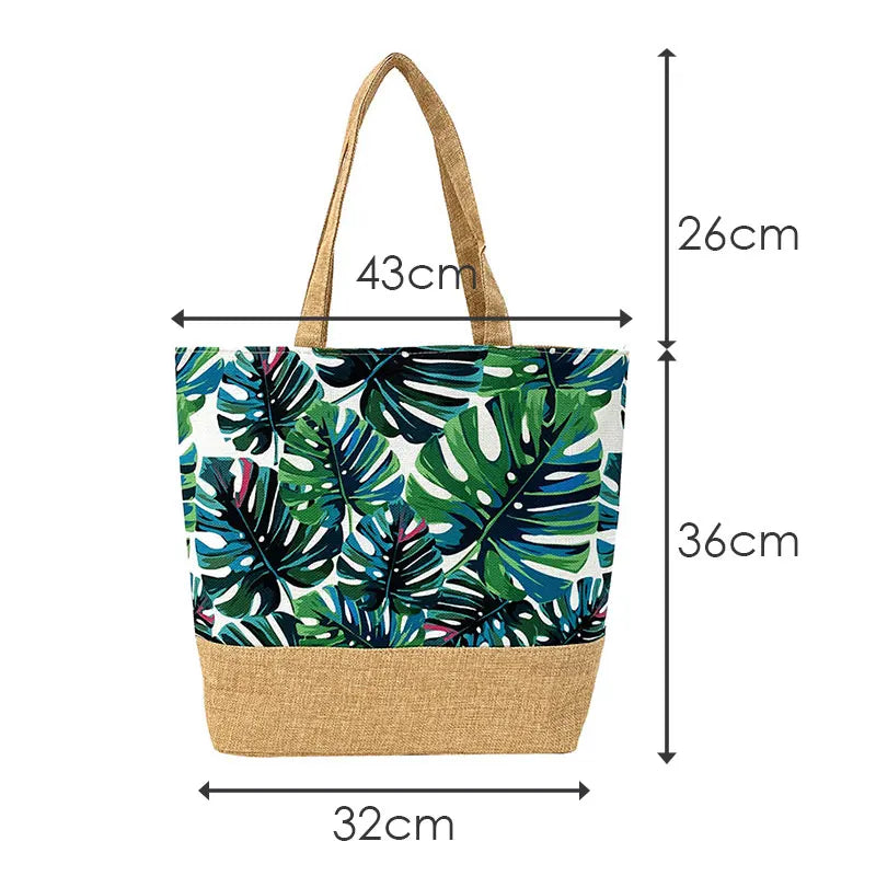 Women Handbag Floral Printed Beach Shopping Large Capacity Tote Bag Fashion Casua High Capacity Travel Ladies Shoulder Bag New