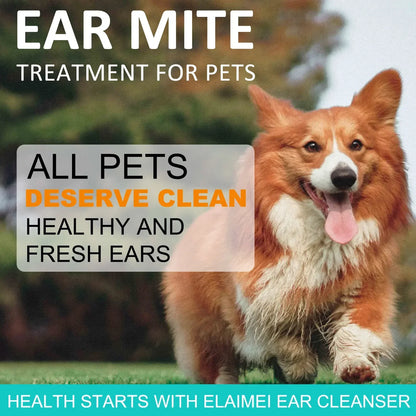 50ml Cat Dog Ear Cleaner Ear Wax Remover Pet Ear Cleaner Non-irritating Ear Cleansing Solution Ear Wash Pet Supplies For ELAIMEI