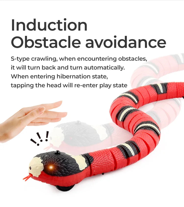 Smart Sensing Snake Interactive Cat Toys Automatic Toys For Cats USB Charging Accessories Kitten Toys for Pet Dogs Game Play Toy