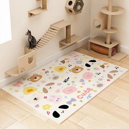 ペット用ゴミ箱 PVC防水・尿パッド付き犬用フェンス 犬小屋 滑り止めプラスチックカーペット 掃除不要