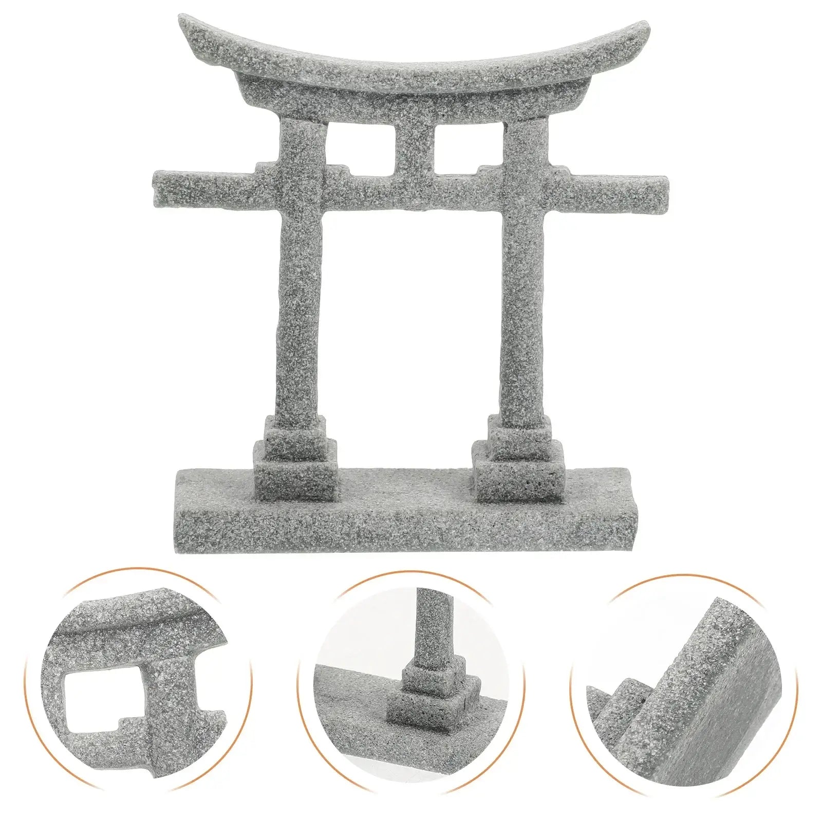 S/L Aquarium Decor Japanese Torii Gate Miniature Ornament Fish Tank Garden Shrine Shinto Landscape Sandstone Micro Decoration