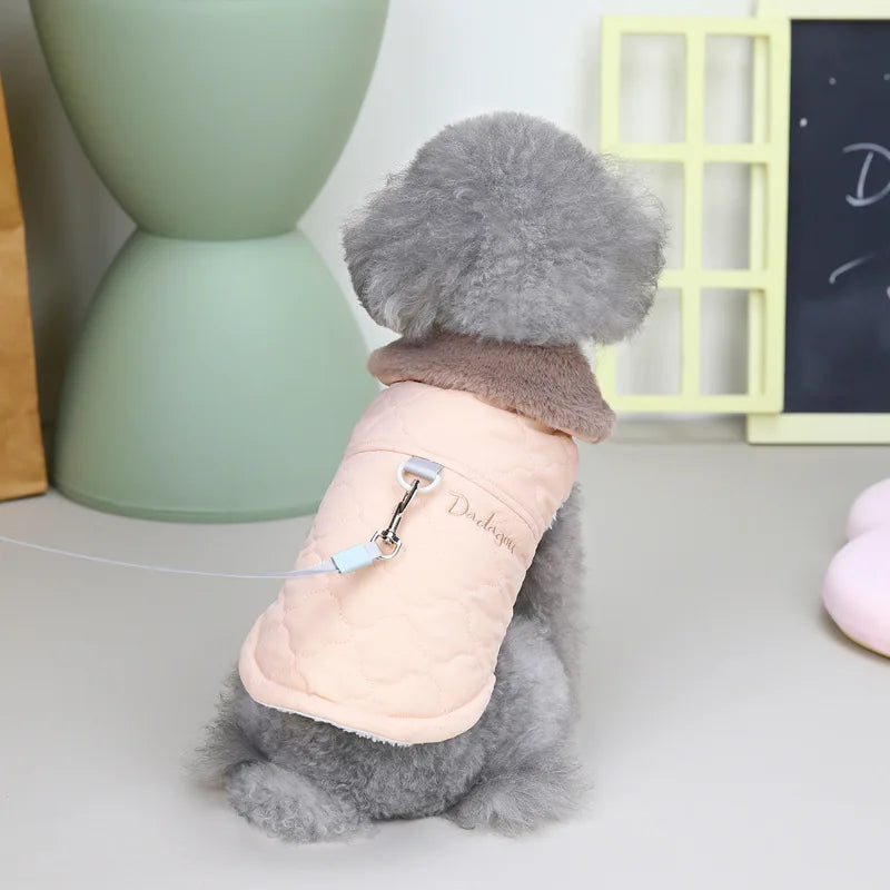 Warm Fleece Dog Jacket Vest Winter Dog Clothes Puppy Cats French Bulldog Coat Chihuahua York Pet Apparel for Small Medium Dogs