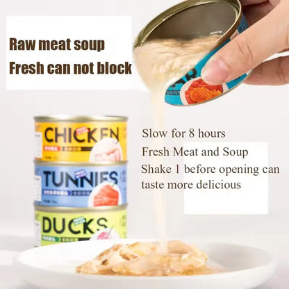 New Snacks Canned Cat Main Food Jar Gollum Sauce Steamed Chicken Breast Nutrition Hydrating Gill Wet Food